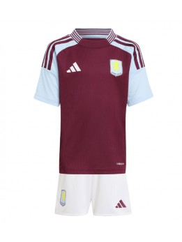 Aston Villa Dječji Domaci Dres kompleti 2024-25 Kratak Rukavima (+ kratke hlače)